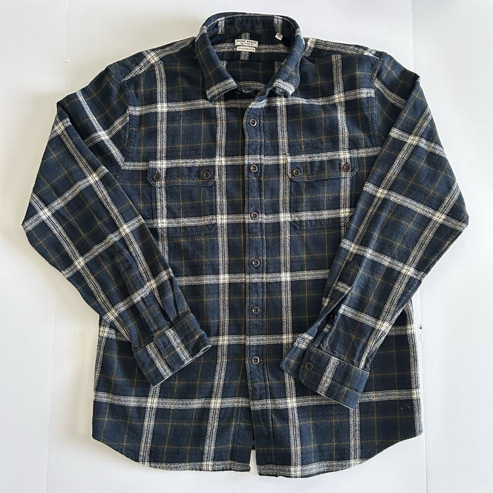 OOBE BRAND Men Flannel Shirt Large Plaid Button Up 161 King St Portugal